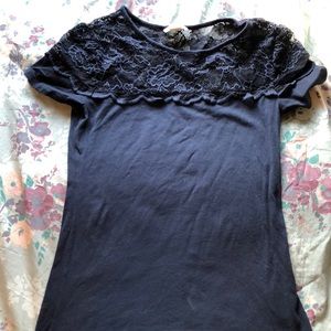 H&M T SHIRT WITH LACE